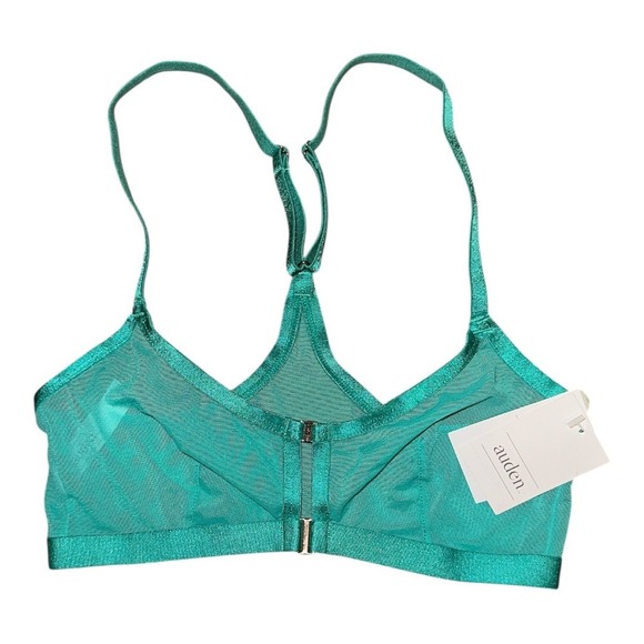 Auden Mesh Jade Unlined Racerback Bralette, XS - Picture 2 of 7